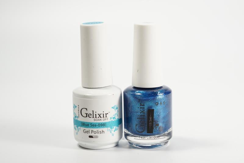 Gelixir Nail Polish Gel & Matching Lacquer Blue Fairly 1 PK #098