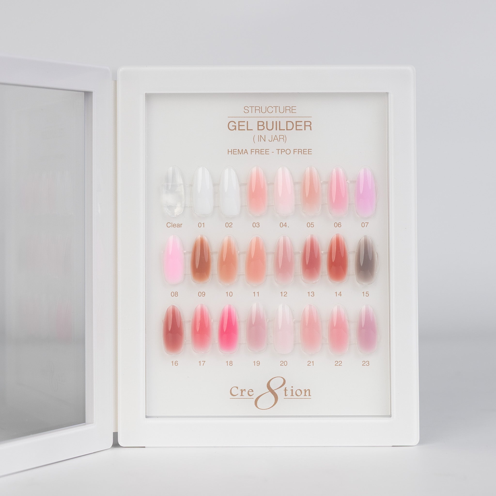 Cre8tion Gel Collection - Hema Free/TPO Free - Low Heat - Overlay/Builder Gel in Jar 24 Color Kit