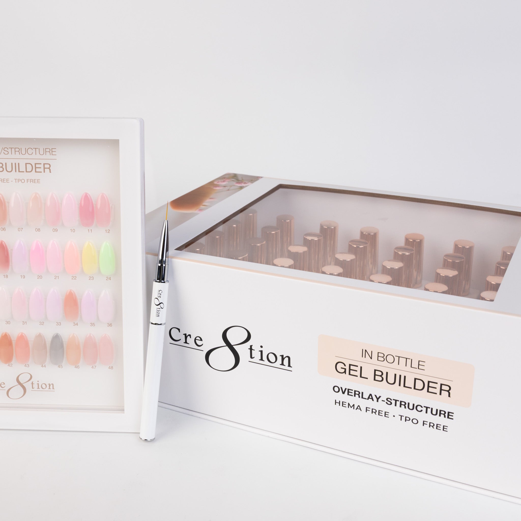 Cre8tion Gel Collection - Overlay/ Brush on Builder 0.5oz 48 Color Kit
