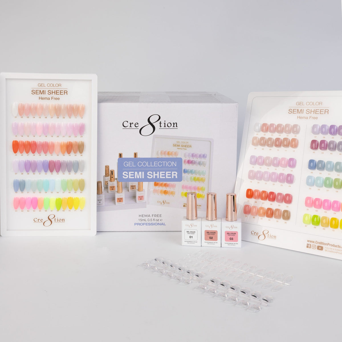 Cre8tion Hema Free Semi-Sheer Collection 0.5oz - 72 Color Kit