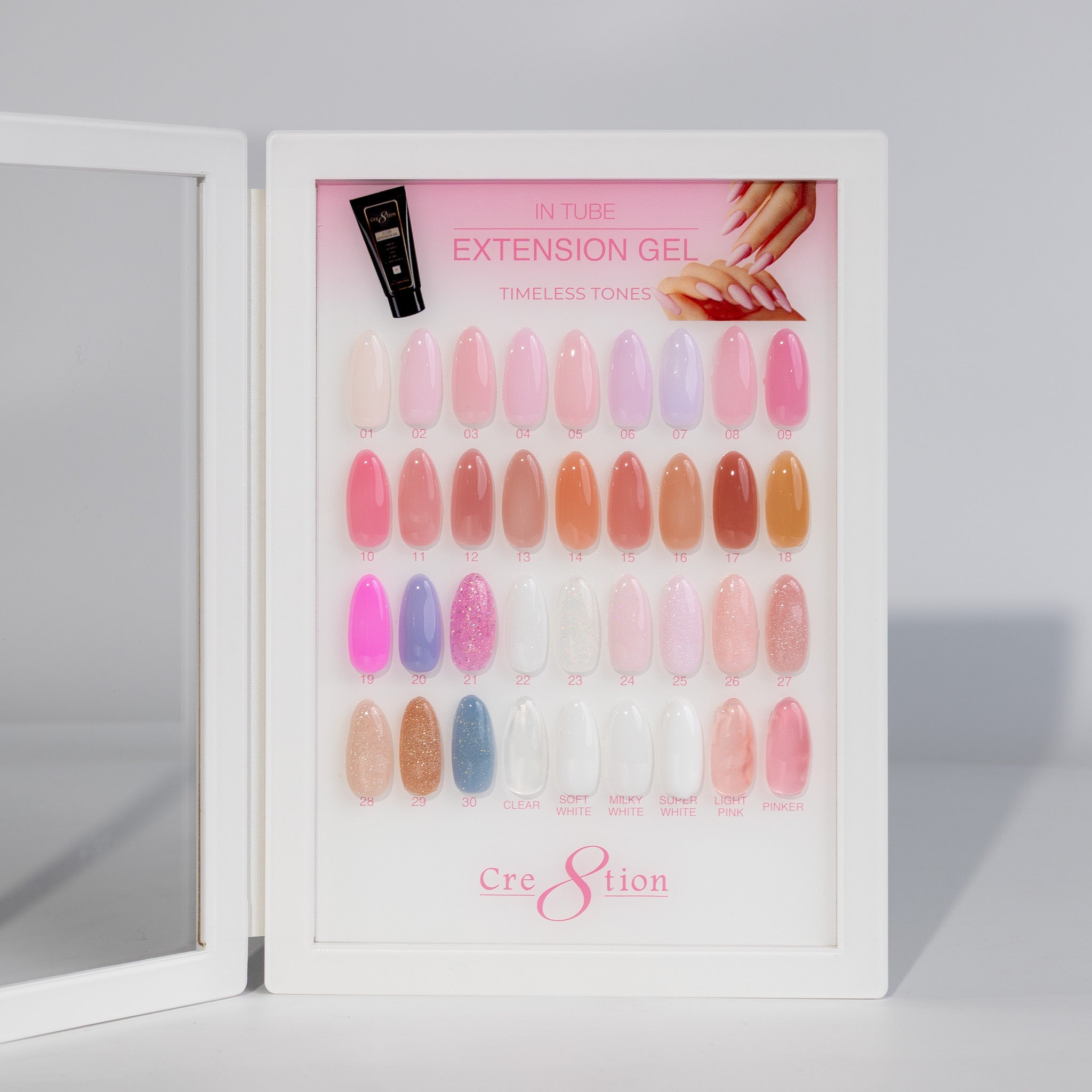 Cre8tion Poly Gel-Extension Gel In Tube 2oz - 36 Color Kit