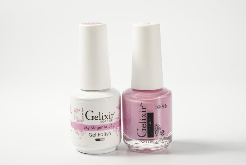 Gelixir Nail Polish Gel & Matching Lacquer Sky Magenta 1 PK #025