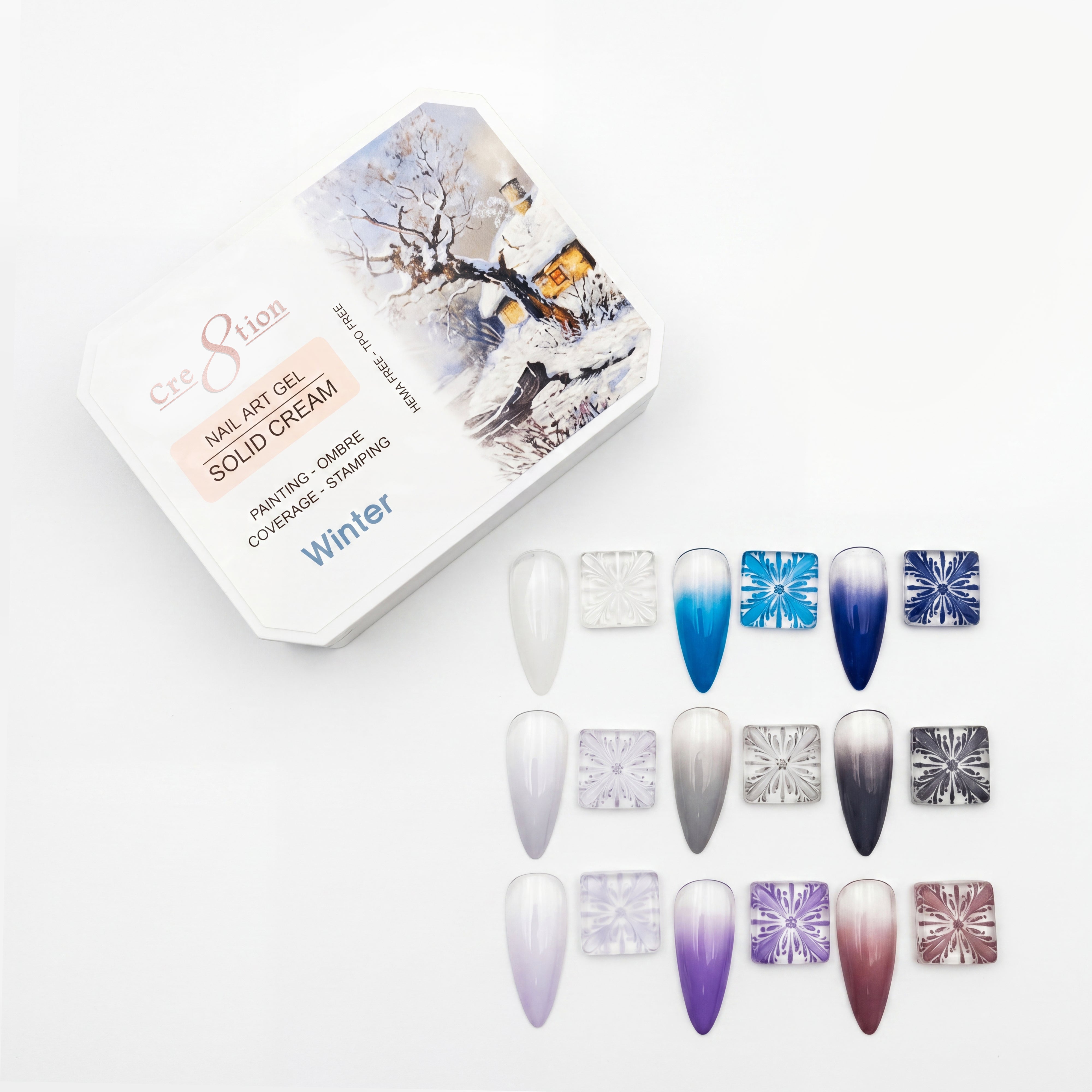 Cre8tion Nail Art Gel - Solid Cream Collection - Winter
