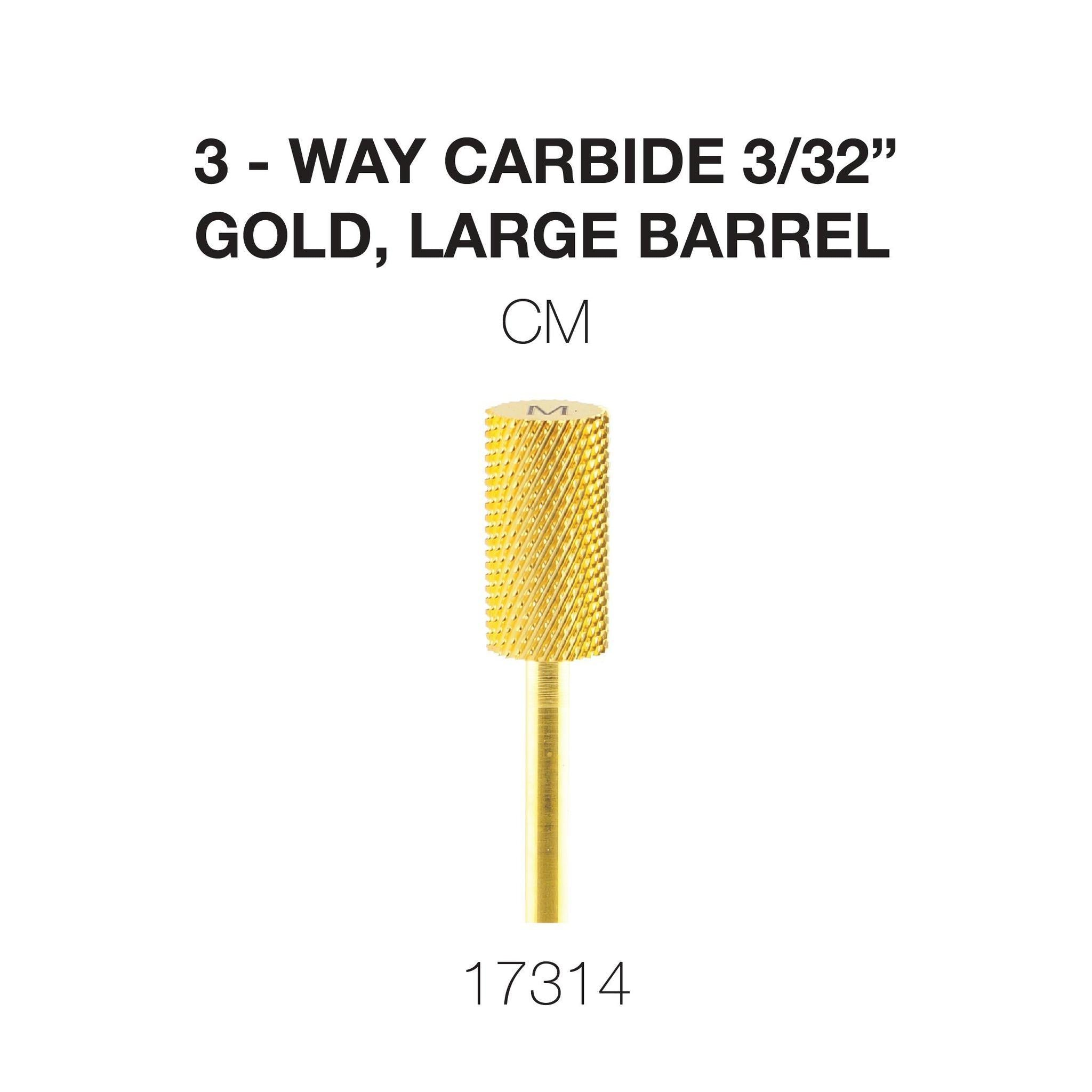 Cre8tion 3-Way Carbide Gold, Large Barrel 3/32"