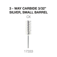 Cre8tion 3-Way Carbide Silver, Small Barrel 3/32"