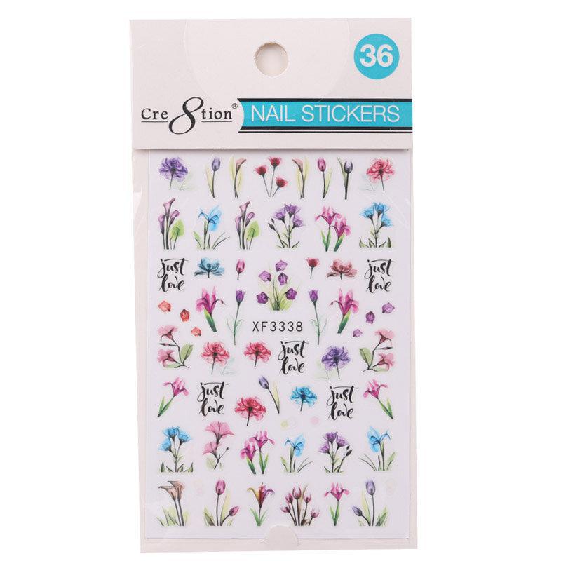 Cre8tion Nail Art Sticker Flower (26 Styles)