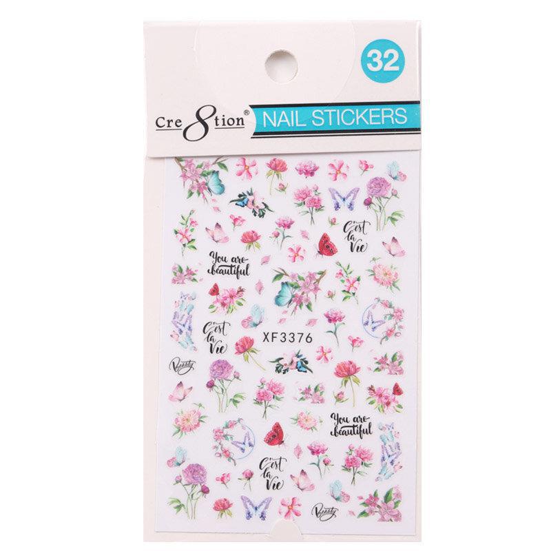 Cre8tion Nail Art Sticker Flower (26 Styles)