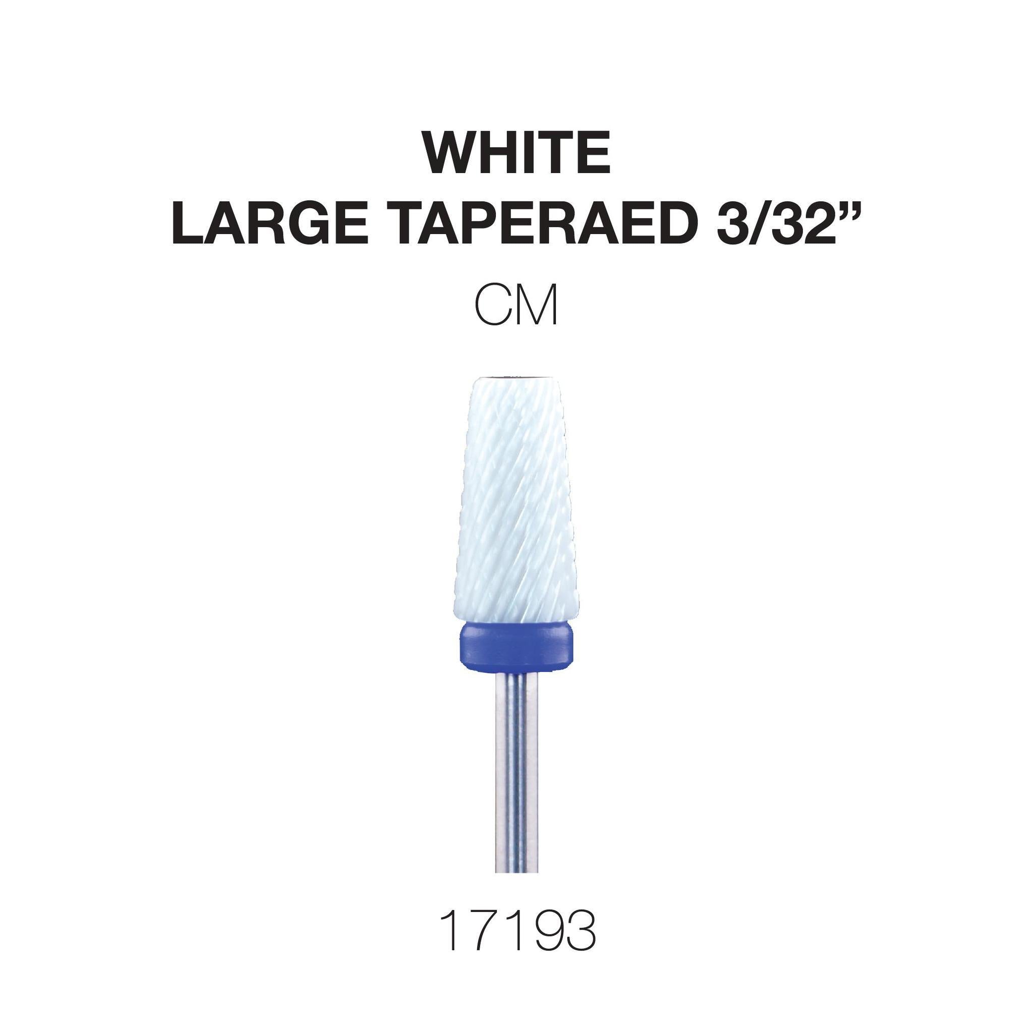 Cre8tion White Ceramic - Large Tapered - 3/32"