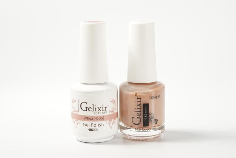 Gelixir Nail Polish Gel & Matching Lacquer Wheat 1 PK #005