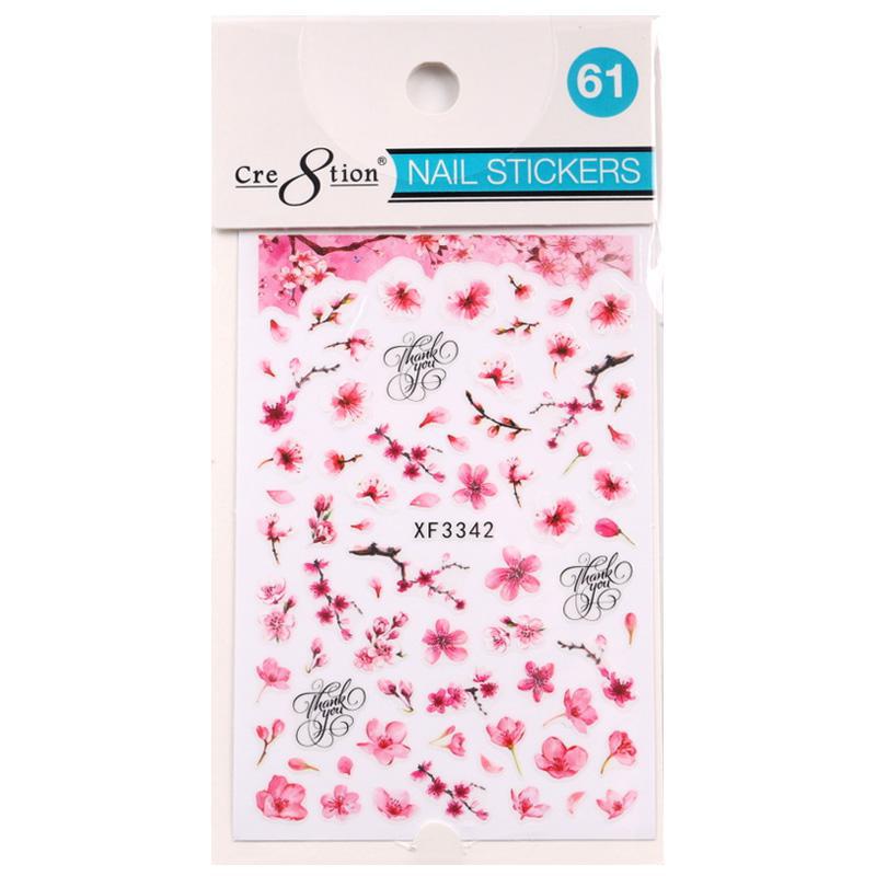 Cre8tion Nail Art Sticker Flower (26 Styles)