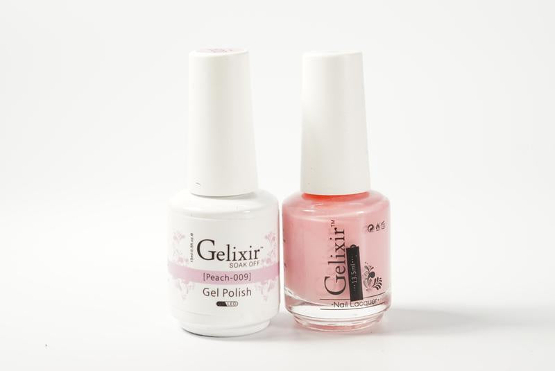 Gelixir Nail Polish Gel & Matching Lacquer Peach 1 PK #009