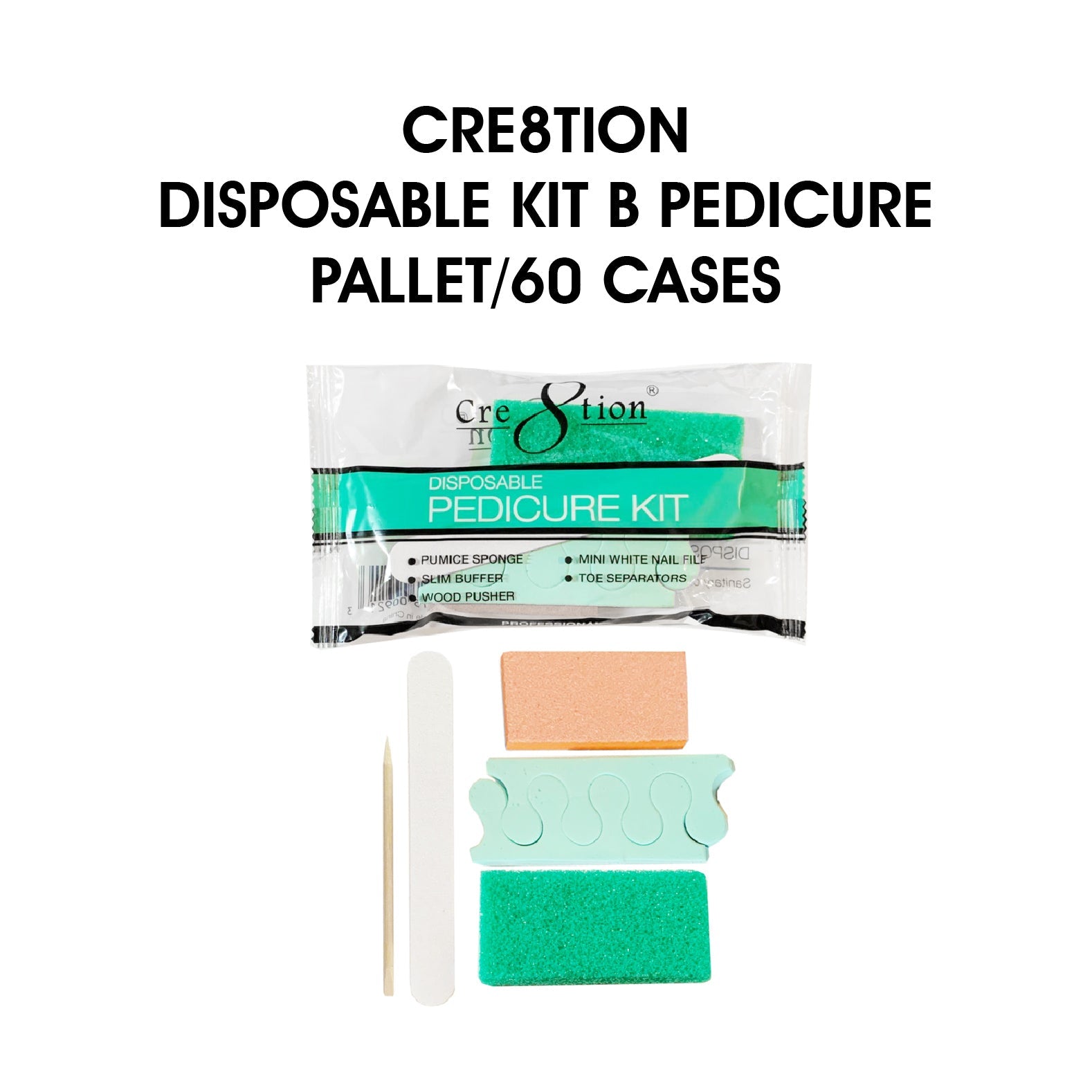 Cre8tion Disposable Kit B Pedicure - Pallet/60, case/200 kits