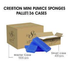 Cre8tion Mini Disposable Pumice Sponges 400 pcs - Pallet of 36 cases