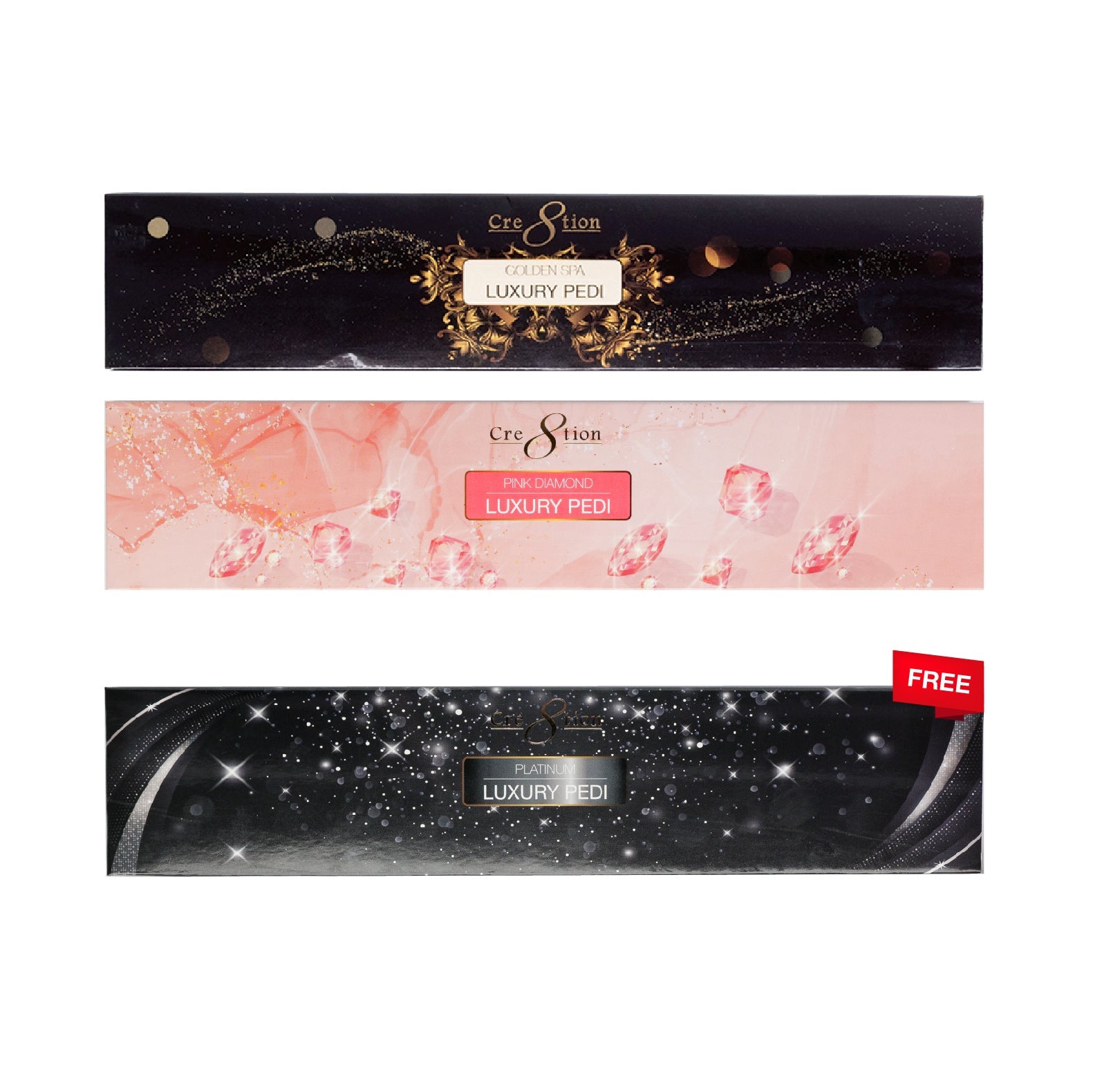 [Bonus Combo] Cre8tion Luxury Pedicure Spa - Pink Diamond & Golden - with 1 Free Platinum