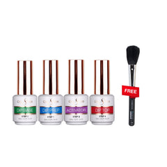 [Bonus Combo] Cre8tion Dipping Powder Essentials - Combo 4pcs - with 1 Free Hami Dust Brush F04