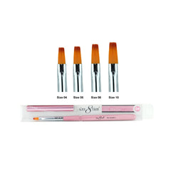 [Bonus Combo] Cre8tion Light Brown Hair Gel Brush Square Combo 4 sizes #04, #06, #08, #10