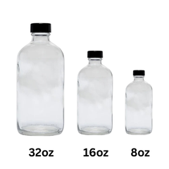 Cre8tion Clear Empty Glass Bottle