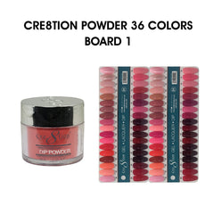 Cre8tion Matching Color - 36 colors Board 1 #01-#36 w/ 2 Color Chart