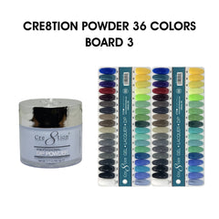 Cre8tion Matching Color - 36 colors Board 3 #73-#106 w/ 2 Color Chart