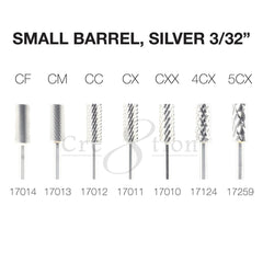 Cre8tion Carbide Small Barrel, Silver 3/32"