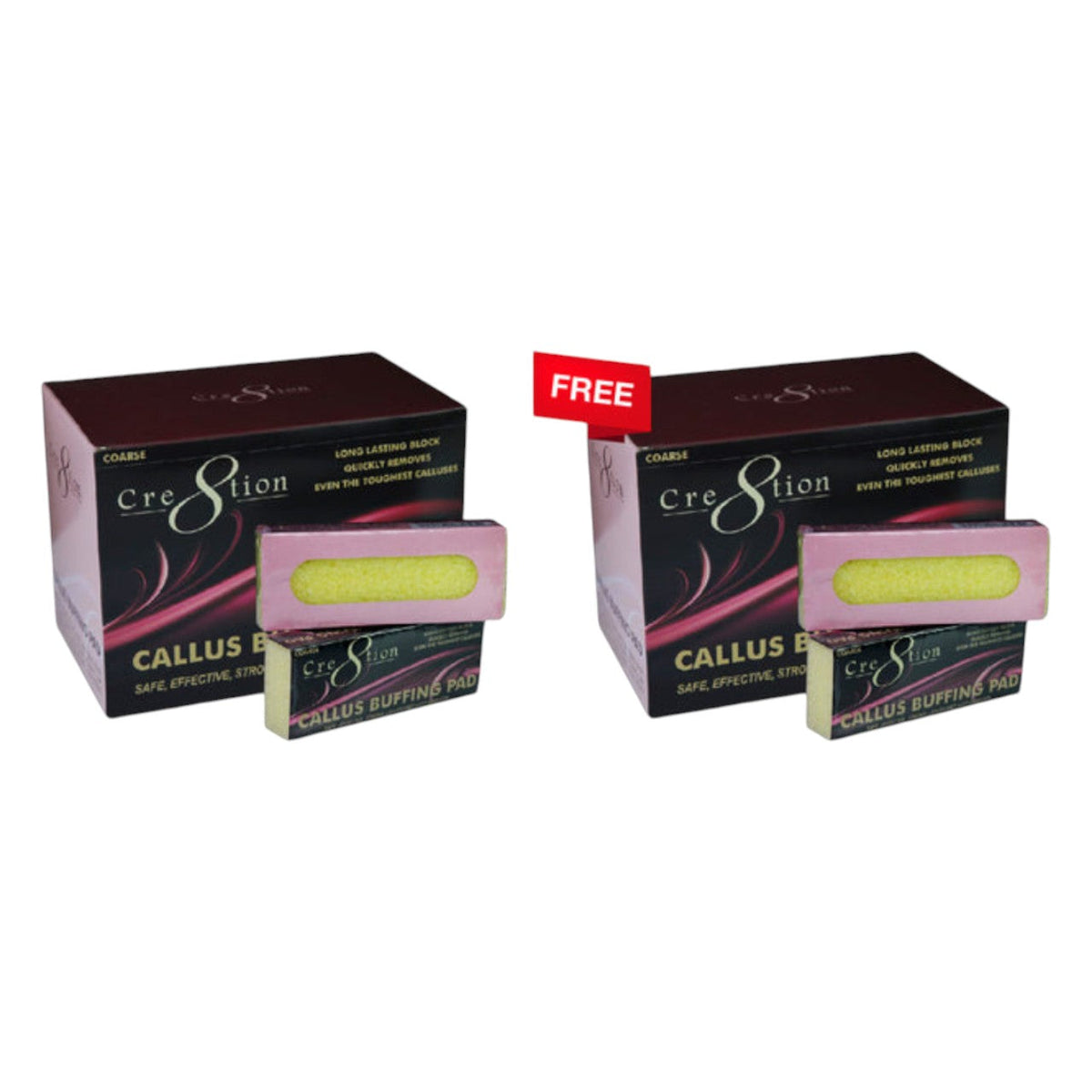 [2 Pack Bonus] Cre8tion Callus Buffing Pads Box. 24 pcs/box (Compare - Buy 1 Get 1 Free)