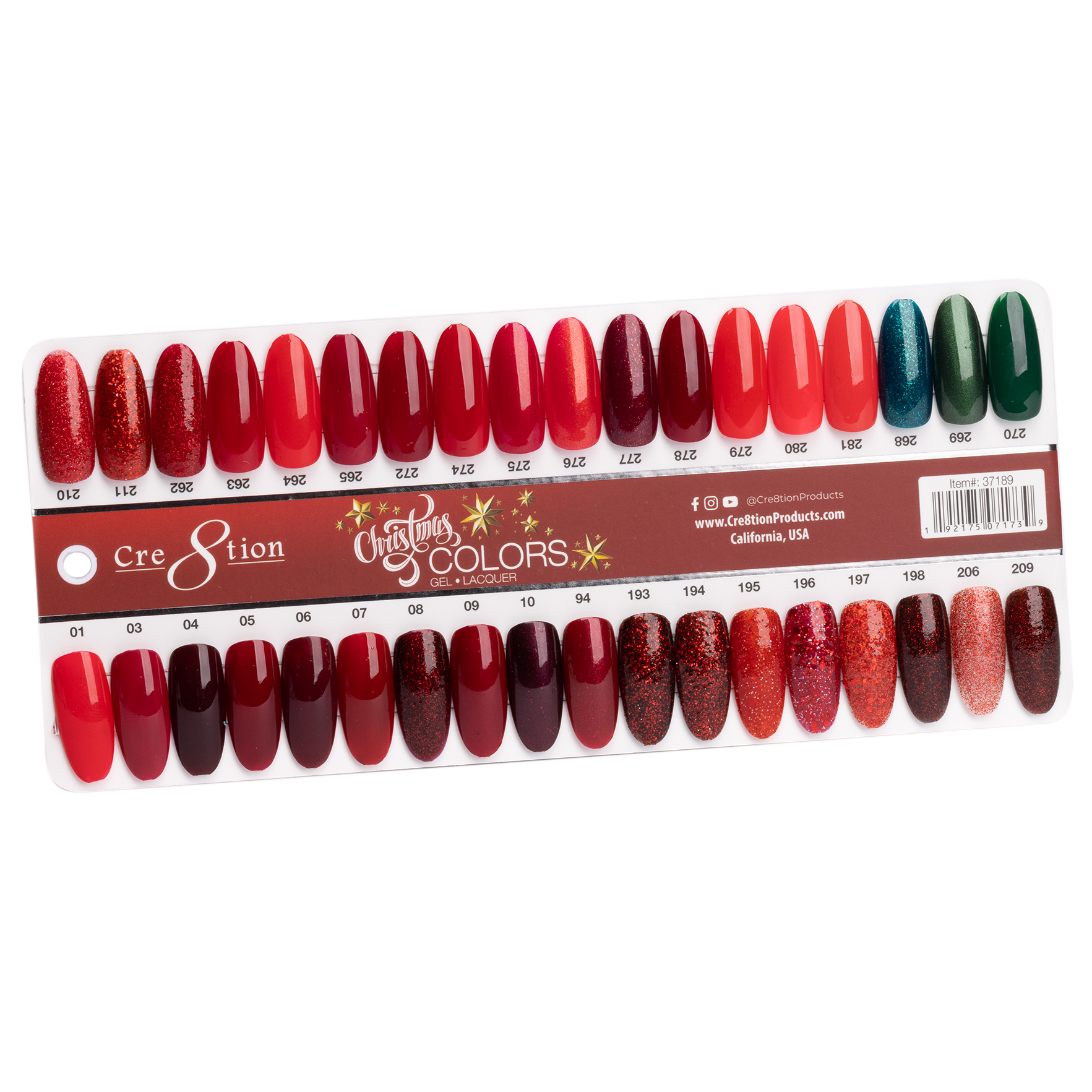 Cre8tion Matching Color - Christmas Collection - 36 colors w/ 2 Color Chart