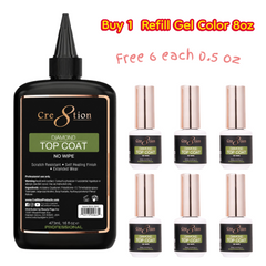 Cre8tion Diamond Soak Off Gel No Wipe Top Coat 16oz Refill