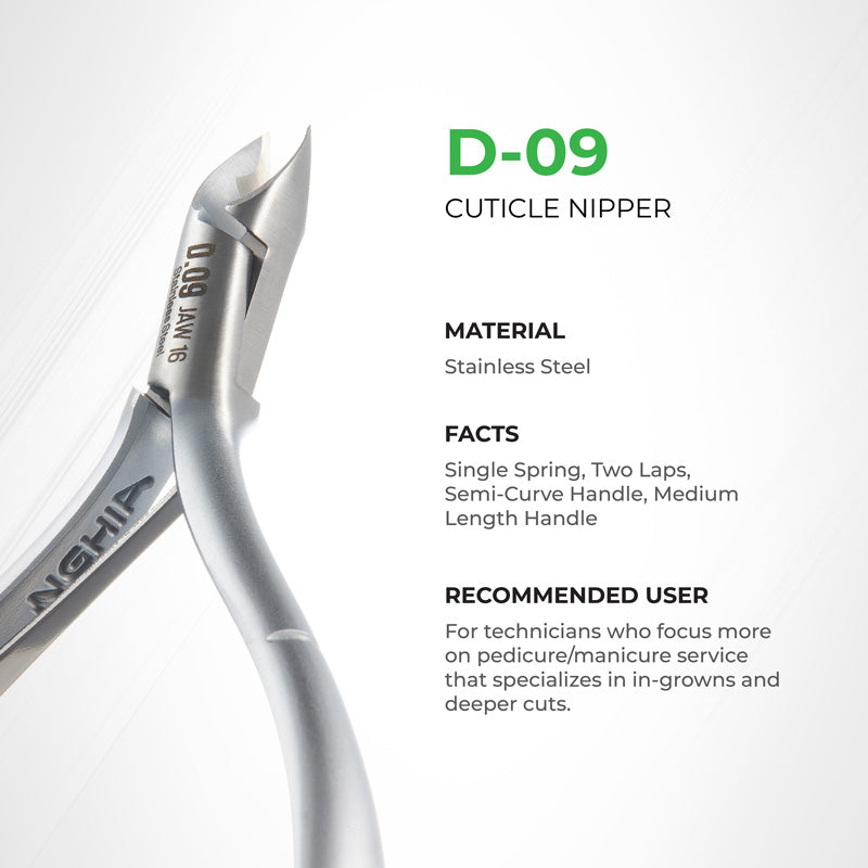 Cuticle Nipper - D-09 (Stainless Steel)