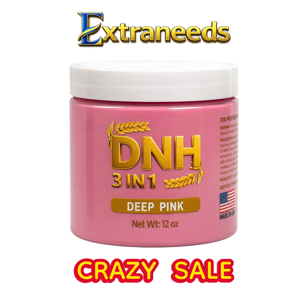 DNH NAIL POWDER 3 IN 1 DEEP PINK 12 0Z
