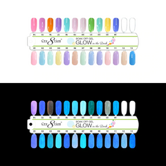 Cre8tion Glow in the Dark Gel 0.5oz - Full Set 36 colors w/ 3 Top Glow in the Dark 0.5oz & 1 Color Chart