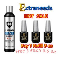 HNS DIAMOND GEL BASE BUY 5 EA REFILL 8 oz HOT HOT DEALS ($ 250)