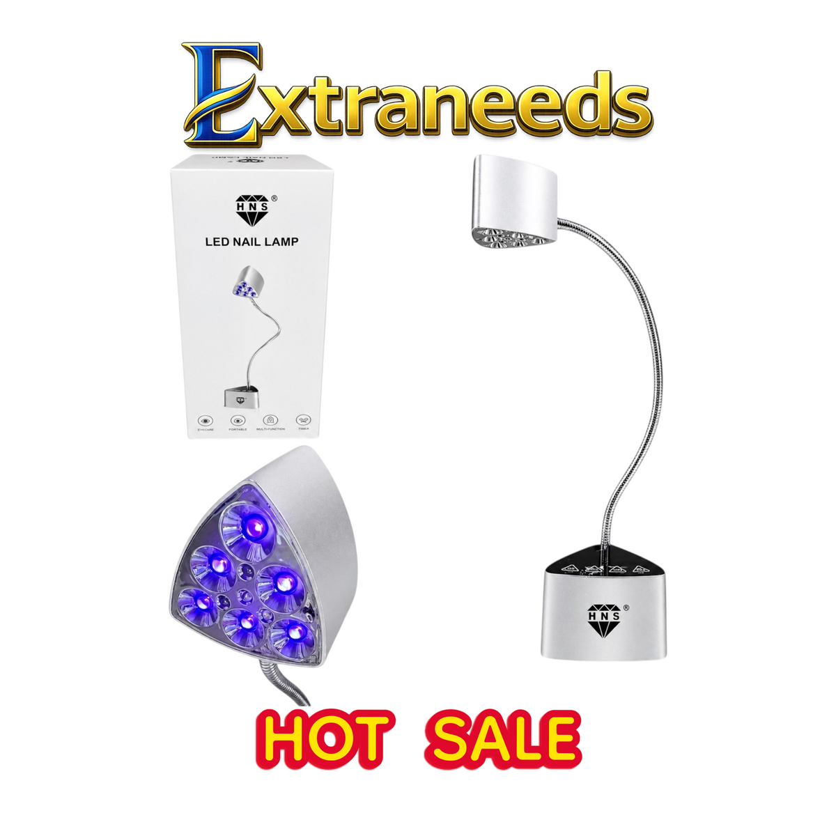 HNS DIAMOND NAIL LAMP MINI LED /UV LIGHT FOR GEL POLISH AND GEL EXTEND
