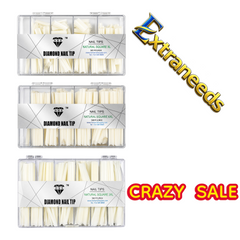 HNS DIAMOND NAIL TIP NATURAL SQUARE