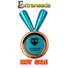 HNS DIAMOND HOLOGRAPHIC CHROME  POWDER 12 COLORS COLECCTION free 2 base chorme HNS