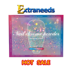 HNS UNICORN  CHROME POWDER 12 COLORS COLECCTION free 2 base chorme HNS