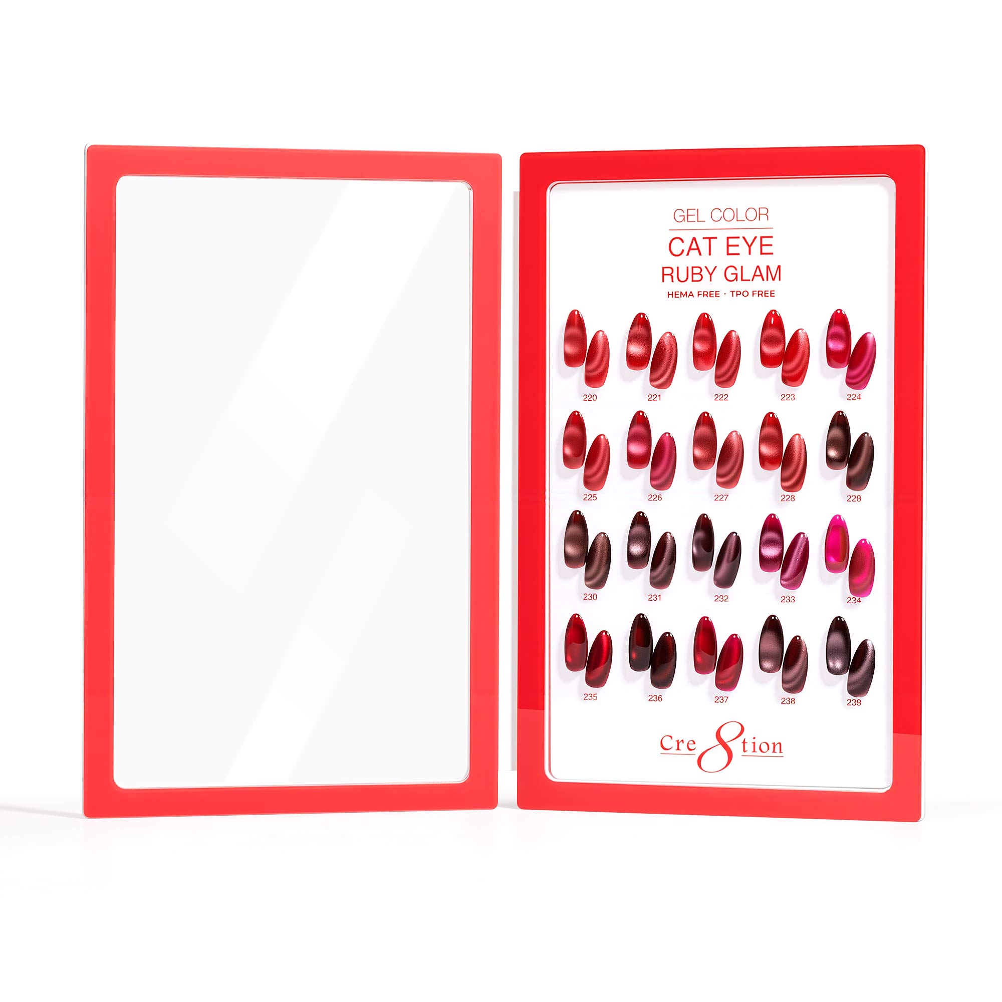 Cre8tion Cat Eye Gel Ruby Glam Kit - 20 Colors