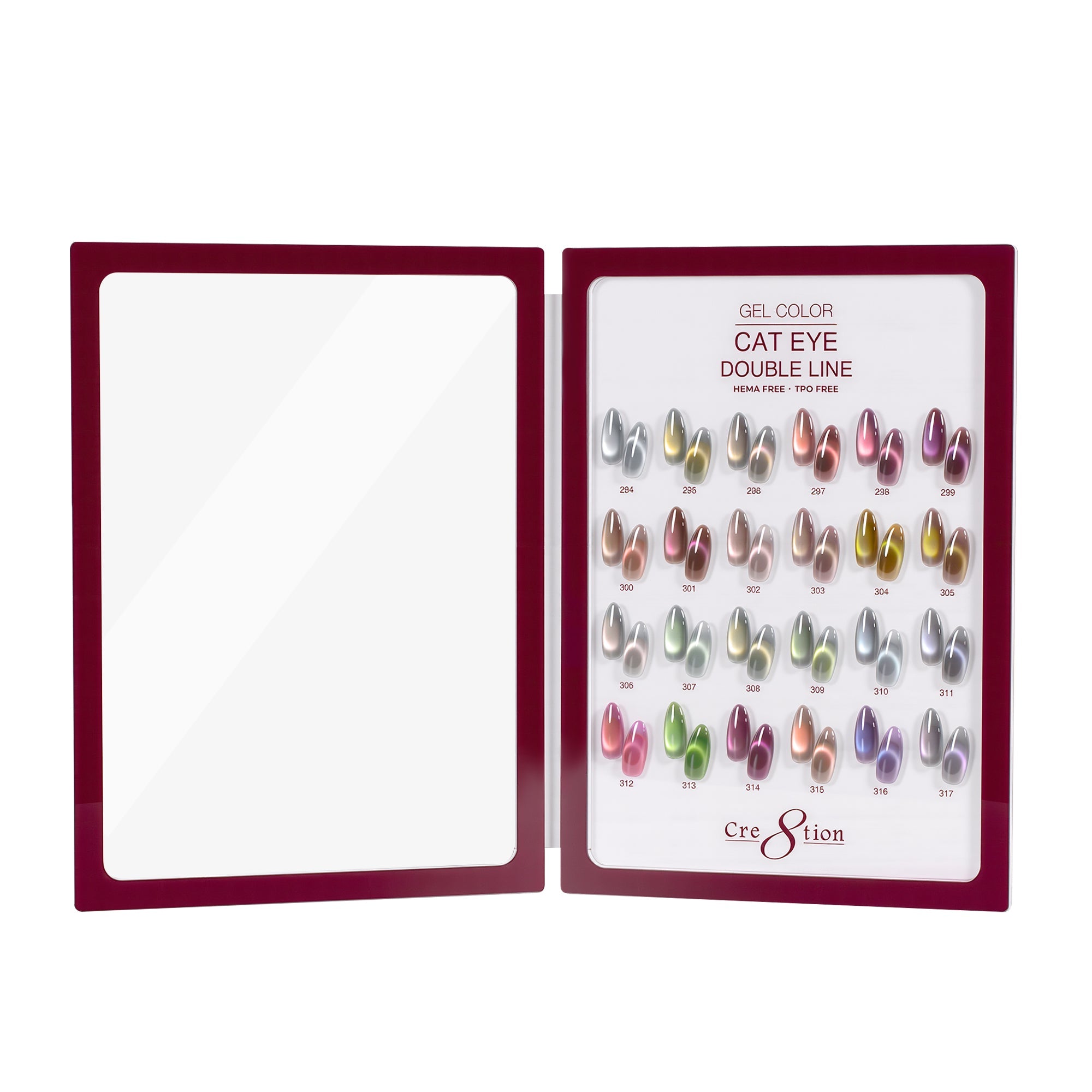 Cre8tion Acrylic Booklet - Cat Eye Double Line 24 Colors
