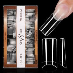 Cre8tion Special Shape Tip Square Clear - Medium