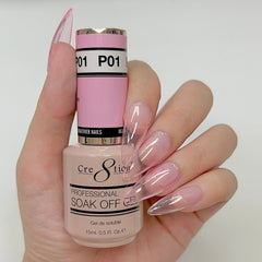 Cre8tion Gel - French Collection 0.5oz - P01 Crystal Pink