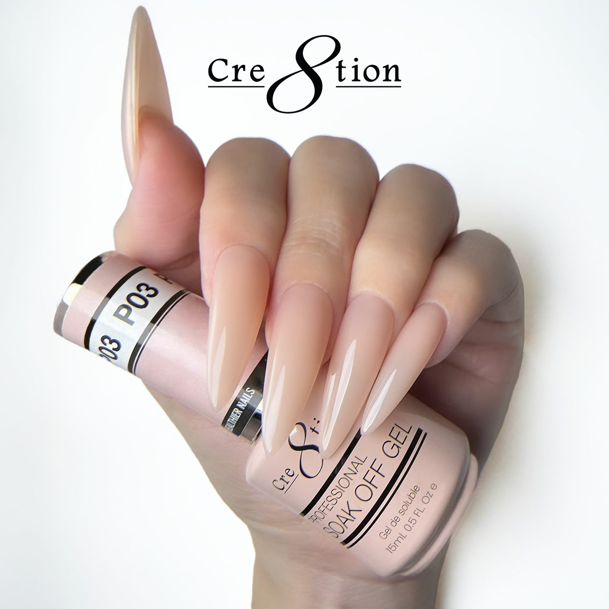Cre8tion Gel - French Collection 0.5oz - P03 Precious Pink