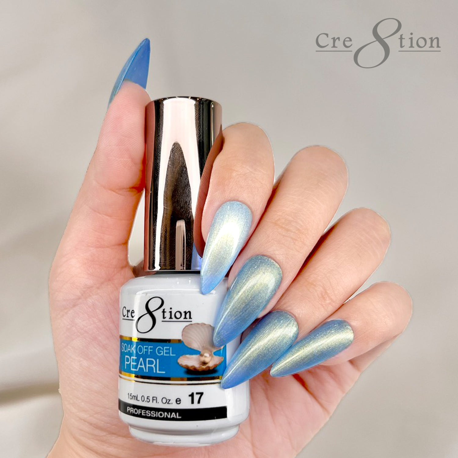 Cre8tion Pearl Gel 0.5oz - Full Set 18 colors w/ 1 Color Chart