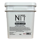 NTT Krystal Clear Nail Powder 5lbs [Buy 1 Free 1 Base 1 Top Rocky TPO HEMA Free]