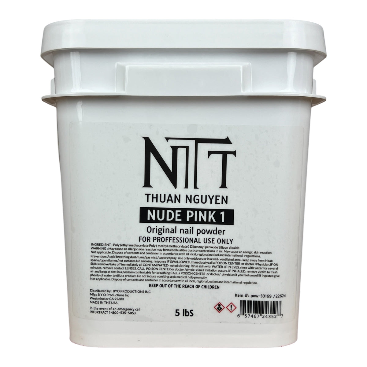 NTT Nude Pink 1 Nail Powder 5lbs [Buy 1 Free 1 Base 1 Top Rocky Top HEMA Free]