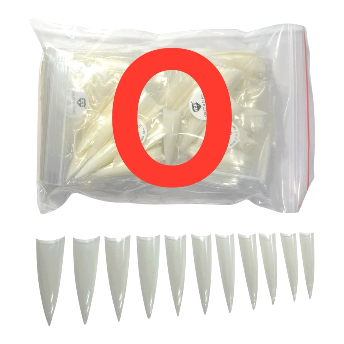 HNS NATURAL STILETTO STRAIGHT TIP