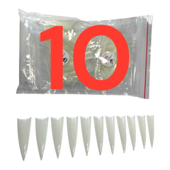 HNS NATURAL STILETTO STRAIGHT TIP