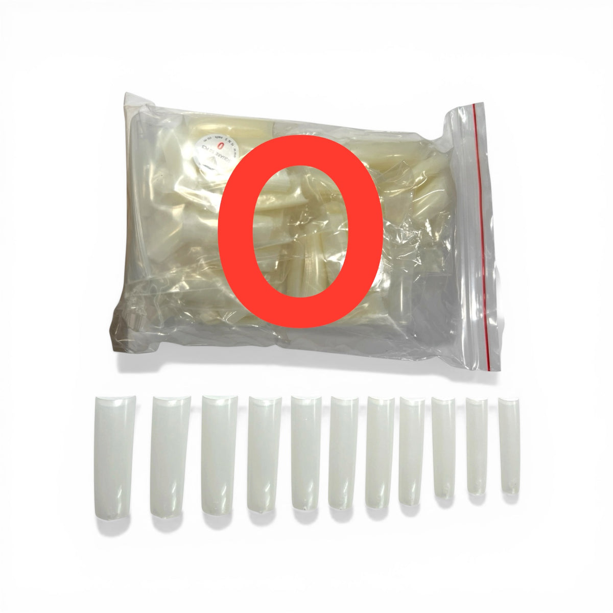 HNS NATURAL SQUARE STRAIGHT NAIL TIP