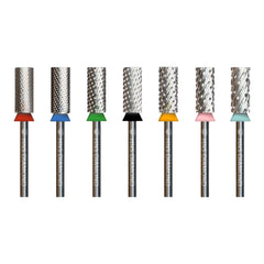 HNS DIAMOND NAIL DRILL BITS 3/32" SMALL BARREL  CROSS CUT (SILVER)