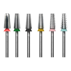 HNS DIAMOND NAIL DRILL BITS 3/32" BARREL 2 WAY STRAIGHT CUT (SILVER)