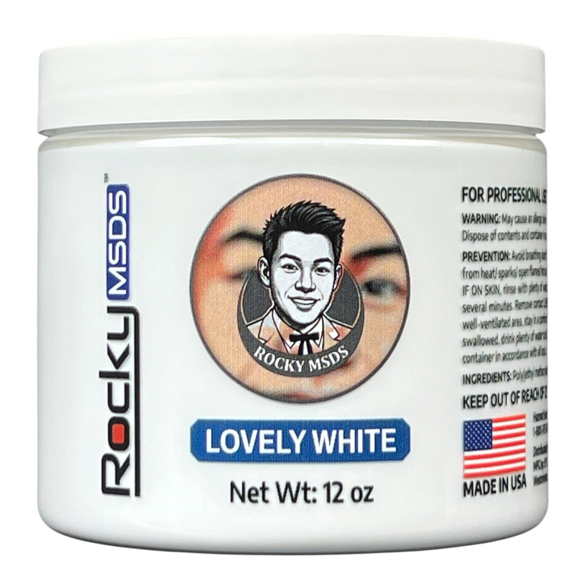 Rocky MSDS Lovely White Nail Powder 12 oz