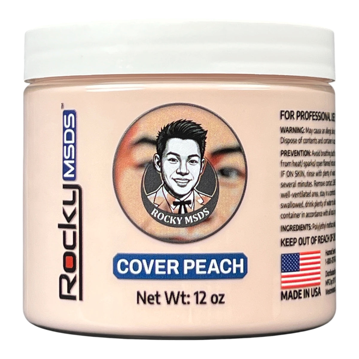 Rocky MSDS Cover Peach Nail Powder 12 oz